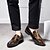 baratos Sapatilhas e Mocassins para Homem-Homens Impressão Oxfords Couro Envernizado Outono / Primavera Verão Clássico / Casual Mocassins e Slip-Ons Não escorregar Vinho / Dourado / Azul / Mocassim / Escritório e Carreira