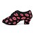 זול נעלי ריקוד לאימון-בגדי ריקוד נשים נעלי ג&#039;אז ריקודים סלוניים נעלי סלסה שורת ריקוד אוקספורד עקבים דוגמא \ הדפס עקב עבה שחור / אדום שרוכים