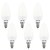 abordables Ampoules Bougies LED-6 pièces 5 W Ampoules Bougies LED 450 lm E14 E26 / E27 C37 12 Perles LED SMD 2835 Décoration de mariage de Noël Blanc Chaud Blanc Froid 220-240 V 110-130 V / CE