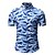 cheap Men&#039;s Shirts-Men&#039;s Shirt Geometric Camo / Camouflage Print Tops Blue Army Green