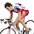 Χαμηλού Κόστους Ανδρικά σύνολα ένδυσης-LEOBAIKY Ανδρικά Κοντομάνικο Φανέλα και σορτς ποδηλασίας Λίκρα Κόκκινο και Άσπρο Μαύρο / Κόκκινο Ποδήλατο Αθλητική μπλούζα Σορτσάκια με Μαξιλαράκια Ρούχα σύνολα Αναπνέει Γρήγορο Στέγνωμα Ύγρανση