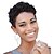 halpa Aidot kudelmiksi kootut peruukit-Ihmisen hiussekoitus Peruukki Lyhyt Kihara Pixie-leikkaus Lyhyt kampaus 2020 Marja Kihara Lyhyt Afro-amerikkalainen peruukki Koneella valmistettu Naisten Musta Tumma burgundi Keskiruskea