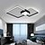 cheap Dimmable Ceiling Lights-45cm LED Ceiling Light Square Geometrical Multi-shade Dimmable Flush Mount Lights Metal  Painted Finishes Living Dining Room Bedroom Office 110-120V 220-240V
