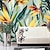 tanie Tapeta kwiatowa i rośliny-Fototapeta tapeta naklejka ścienna pokrywająca druk klej wymagany tropikalny liść palmowy płótno wystrój domu
