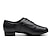 ieftine Pantofi Dans Bărbați-Bărbați Încălțăminte latină Sală Dans Pantofi de Dans Line Dance Performanță Antrenament Oxford Grosime călcâială Negru