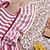 ieftine Rochii-Girls &#039; Fără manșon Dungi Grafică imprimată 3D Rochii Drăguţ Șic Stradă Sub Genunchi Bumbac Rochie Copii Fit regulat Dantelă Fără Spate