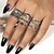 cheap Rings-Ring Classic Silver Acrylic Alloy Crown Lucky Trendy Fashion Boho 12pcs / Women&#039;s / Ring Set