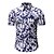 cheap Men&#039;s Printed Shirts-Men&#039;s Shirt Trees / Leaves Classic Collar Print Short Sleeve Tops White Gold