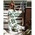 baratos Calças e leggings para meninas-Kids Girls&#039; Overall &amp; Jumpsuit Light Green Print Print Cotton Streetwear Boho