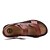 abordables Sandales Homme-Homme Chaussures de confort Cuir Nappa Eté Classique / Simple Sandales Marche Respirable Noir / Brun Foncé / Jaune / De plein air