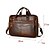 cheap Men&#039;s Bags-Men&#039;s Handbags Shoulder Messenger Bag Laptop Bag Briefcase Cowhide Belt Zipper Solid Color Daily Formal Office &amp; Career Black Brown / Top Handle Bag