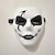 preiswerte Zubehör-Weiße Maske Halloween-Maske Inspiriert von Melbourne Shuffle Dance Schwarz Weiß Gruseliges Kostüm Halloween Maskerade Karneval Erwachsene Herren Damen