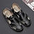 cheap Men&#039;s Handmade Shoes-Men&#039;s Sandals Leather Sandals Slingback Sandals Handmade Shoes Comfort Shoes Upstream Shoes Casual Outdoor Daily Cowhide Breathable Waterproof Non-slipping Loafer Light Brown Dark Brown Black Summer