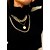 Недорогие Модные ожерелья-Жен. Ожерелья с подвесками Цепочка Алюминий Хром Золотой Серебряный 40 cm Ожерелье Бижутерия 1шт Назначение Свадьба Подарок Повседневные Официальные Свидание / Слоистые ожерелья