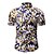 cheap Men&#039;s Printed Shirts-Men&#039;s Shirt Trees / Leaves Classic Collar Print Short Sleeve Tops White Gold