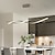 cheap Chandeliers-2-Light 80/100cm LED Pendant Light Aluminum Line   Design Curl Wave Design Adjustable Chandelier Nordic Style Dining Room Living Room Lights 36W 110-240V ONLY DIMMABLE WITH REMOTE CONTROL