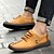 cheap Men&#039;s Oxfords-Men&#039;s Formal Shoes Leather Shoes Fall / Spring &amp; Summer Business / Vintage Daily Oxfords Walking Shoes Leather Breathable Non-slipping Shock Absorbing Yellow / Khaki / Black Color Block