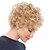Χαμηλού Κόστους παλαιότερη περούκα-ξανθές περούκες για γυναίκες συνθετικές περούκες κτυπήματα σγουρά χωρίς μέρος περούκα κοντά ανοιχτό χρυσό συνθετικά μαλλιά 14 ιντσών μοντέρνο σχέδιο γυναικών συνθετικό ξανθό