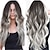 cheap Synthetic Trendy Wigs-Synthetic Wig kinky Straight Middle Part Wig Long Light golden Synthetic Hair 26 inch Women&#039;s Color Gradient Blonde