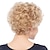 cheap Older Wigs-Blonde Wigs for Women Synthetic Wig Bangs Curly Free Part Wig Short Light Golden Synthetic Hair 14 Inch Fashionable Design Women Synthetic Blonde