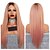 halpa Synteettiset trendikkäät peruukit-Synteettiset peruukit Kinky Straight Keskiosa Peruukki Ombre Pitkä Oranssi Synteettiset hiukset 26 inch Naisten Naisten Ombre