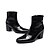 preiswerte Herrenstiefel-Herrn Fashion Boots Nappaleder Herbst / Herbst Winter Klassisch / Freizeit Stiefel warm halten Mittelhohe Stiefel Schwarz / Party &amp; Festivität / Party &amp; Festivität / Springerstiefel