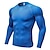 cheap Men&#039;s Active Tees &amp; Tanks-Men&#039;s Compression Shirt Running Shirt Long Sleeve Tee Tshirt Athletic Spandex Quick Dry Breathability Lightweight Fitness Gym Workout Running Sportswear Activewear Snakeskin White Red Blue