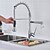 levne Kuchyňské baterie-Kuchyňská vodovodní baterie - S jedním otvorem Pochromovaný Pull-out / Pull-down Tezgah Üstü Moderní Kitchen Taps / Mosaz / Single Handle jeden otvor