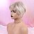 cheap Older Wigs-Synthetic Wig Straight Natural Straight Pixie Cut With Bangs Wig Short Light golden Synthetic Hair 24 inch Women&#039;s Odor Free Fashionable Design Synthetic Blonde BLONDE UNICORN / Natural Hairline