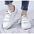 preiswerte Damen-Sneaker-Women&#039;s Sneakers Spring Flat Heel Daily Canvas White / Black / Blue