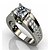 cheap Rings-Men Women Band Ring Cubic Zirconia Classic White Copper Joy Stylish 1pc 6 7 8 9 10 / Women&#039;s / Men&#039;s