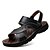 cheap Men&#039;s Sandals-Men&#039;s Comfort Shoes Cowhide Summer Sandals Black / Brown / Coffee