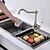 ieftine Robinete de Bucătărie-Robinet Bucătărie - Două mânere o gaura Nichel lustruit standard Spout Piesă Centrală Contemporan Kitchen Taps