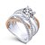 お買い得  指輪-1個 婚約指輪 For 女性用 キュービックジルコニア ホワイト 結婚式 婚約 ゴールドメッキ 合金 ソリティア
