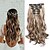 halpa Clip in Extensions-Laflare Synthetic Extentions Wavy Synthetic Hair Medium Length Hair Extension Clip In Clip In / On 1 Piece Women Extention New Arrival Women&#039;s Christmas Wedding Halloween