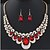 cheap Jewelry Sets-Women&#039;s Bridal Jewelry Sets Drop Elegant Sweet Rhinestone Earrings Jewelry White / Black / Red For Wedding Party 1 set