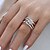 お買い得  指輪-1個 婚約指輪 For 女性用 キュービックジルコニア ホワイト 結婚式 婚約 ゴールドメッキ 合金 ソリティア
