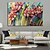 cheap Still Life Paintings-Oil Painting Hand Painted Horizontal Still Life Floral / Botanical Modern Stretched Canvas
