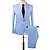 olcso Trenchcoat for menn-Men&#039;s Suits Pants Blazer Solid Colored / Color Block Regular Fit Acrylic / Polyester Men&#039;s Suit Blue / Wine / Gray - Notch lapel collar