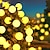 abordables Guirlandes Lumineuses LED-15 m de lumières solaires extérieures de noël guirlandes solaires 100 leds 1 ensemble de support de montage 1 ensemble blanc chaud rgb blanc étanche à l&#039;énergie solaire