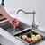 billige Køkkenarmaturer-Køkken Vandhane - To Håndtag et hul Nikkel Børstet Standard Tud Centersat Moderne Kitchen Taps