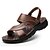 cheap Men&#039;s Sandals-Men&#039;s Comfort Shoes Cowhide Summer Sandals Black / Brown / Coffee