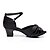 cheap Latin Shoes-Women&#039;s Dance Shoes Leatherette Latin Shoes / Salsa Shoes Sandal Cuban Heel Non Customizable Black / Silver / Indoor / EU38