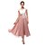 cheap Cocktail Dresses-A-Line Pink White Wedding Guest Formal Evening Dress V Neck Short Sleeve Ankle Length Chiffon Lace with Pleats Appliques 2020