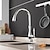 cheap Pullout Spray-Kitchen Faucet with Sprayer Vessel Installation Nickel Brushed/Electroplated One Hole Widespread Pull Out/High Arc, Brass Kitchen Faucet Contain with Cold and Hot Water