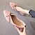 olcso Női lapos sarkú cipők-Női Lapos Lapos Erősített lábujj PU Alkalmi Tavasz Rózsaszín / Khakizöld / Fekete