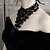 cheap Necklaces-Women&#039;s Onyx Crystal Choker Necklace Pendant Necklace Bib Tower Ladies Gothic Synthetic Gemstones Resin Black Necklace Jewelry 1pc For Party Cosplay Costumes / Chain Necklace / Chain Necklace