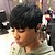 voordelige Kaploze pruiken van echt haar-Human Hair Blend Wig Short Straight Natural Straight Pixie Cut Asymmetrical Short Hairstyles 2020 Black Fashionable Design Adjustable Heat Resistant Capless Women&#039;s Natural Black Medium Brown#4 Blonde