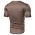 cheap Men&#039;s Shirts-Men&#039;s T shirt Solid Colored Color Block Patchwork Short Sleeve Athleisure Tops Basic V Neck Light Brown Gray White / Sports / Gym