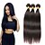 preiswerte Echthaarsträhnen-3 Bündel Indisches Haar Glatt Cabello Natural Remy 150 g Menschenhaar spinnt Erweiterung Bundle Haar 8-28 inch Naturfarbe Menschliches Haar Webarten Geruchsfrei Modisches Design Weich / Gerade